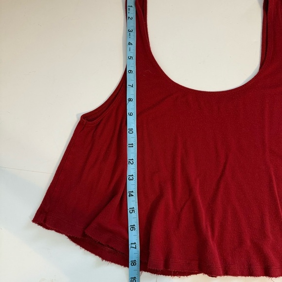 American Eagle Soft & Sexy Rust Red Flowy Crop Tank Top Shirt Size Small - Picture 8 of 9